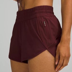 Lululemon Size 6 Maroon/Burgundy Tracker Shorts